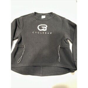 Varley Womens Cinched Pullover Sweatshirt Black Long Sleeve Sz S